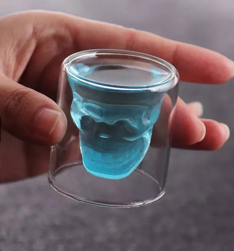 Copa en vidrio de calavera