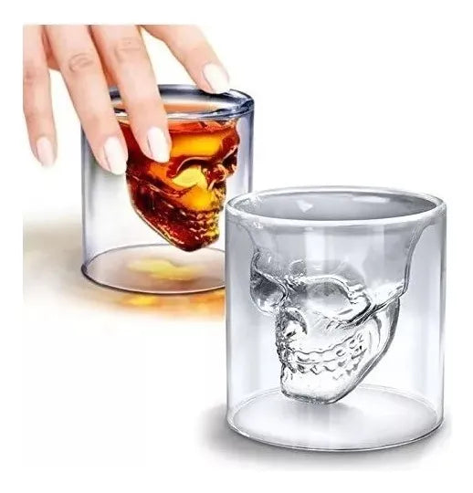 Copa en vidrio de calavera
