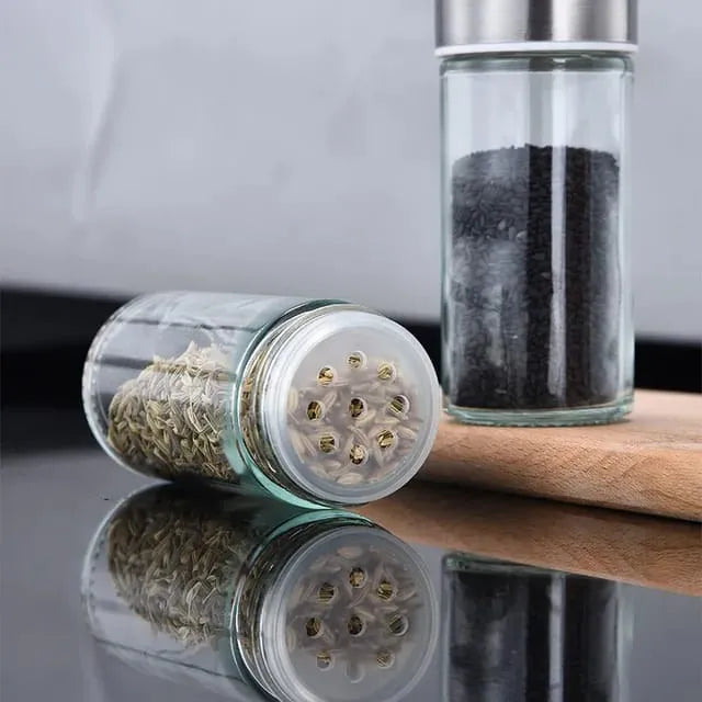 Especiero x 12 en Madera y Vidrio